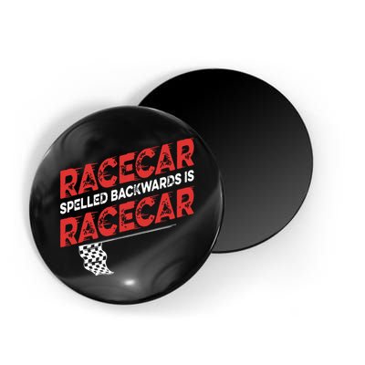 Race Car Lovers Car Racing Apparel Racecar Spelled Backwards Magnet