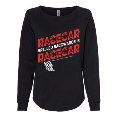 Race Car Lovers Car Racing Apparel Racecar Spelled Backwards Womens California Wash Sweatshirt