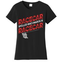 Race Car Lovers Car Racing Apparel Racecar Spelled Backwards Women's T-Shirt