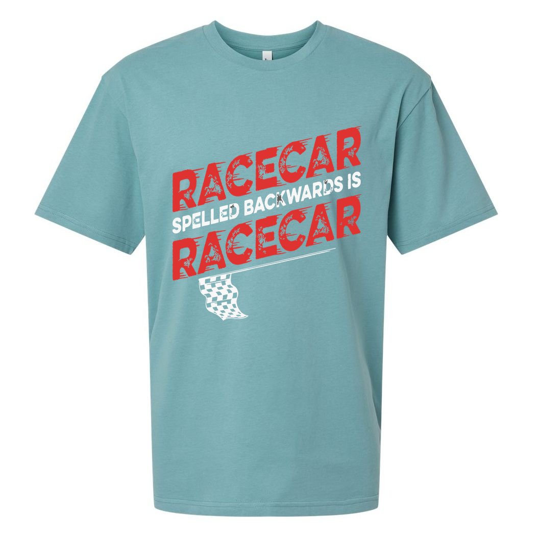 Race Car Lovers Car Racing Apparel Racecar Spelled Backwards Sueded Cloud Jersey T-Shirt