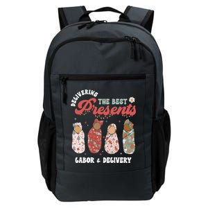 Retro Christmas Labor And Delivery Nurse Mother Nurse Gift Daily Commute Backpack