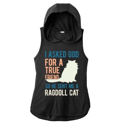 Ragdoll Cat Lover Kitty Kitten Mom Dad Gift Ladies PosiCharge Tri-Blend Wicking Draft Hoodie Tank