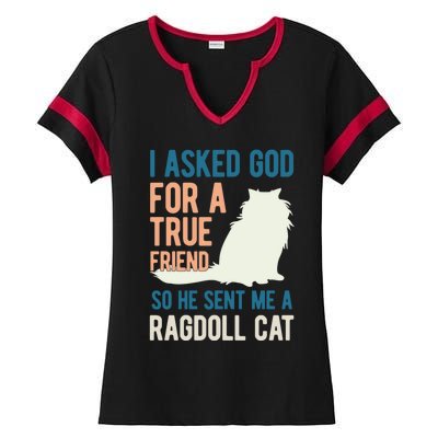 Ragdoll Cat Lover Kitty Kitten Mom Dad Gift Ladies Halftime Notch Neck Tee