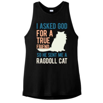 Ragdoll Cat Lover Kitty Kitten Mom Dad Gift Ladies PosiCharge Tri-Blend Wicking Tank