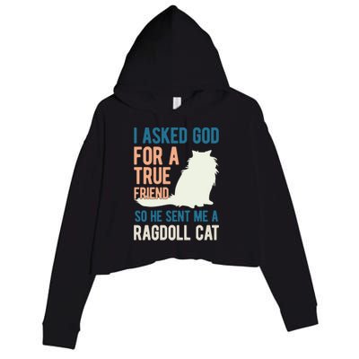 Ragdoll Cat Lover Kitty Kitten Mom Dad Gift Crop Fleece Hoodie