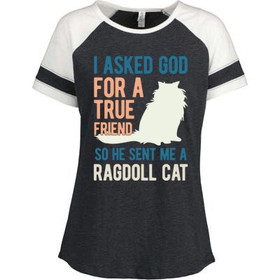 Ragdoll Cat Lover Kitty Kitten Mom Dad Gift Enza Ladies Jersey Colorblock Tee