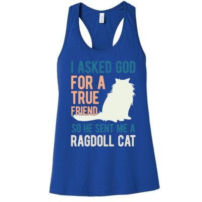 Ragdoll Cat Lover Kitty Kitten Mom Dad Gift Women's Racerback Tank