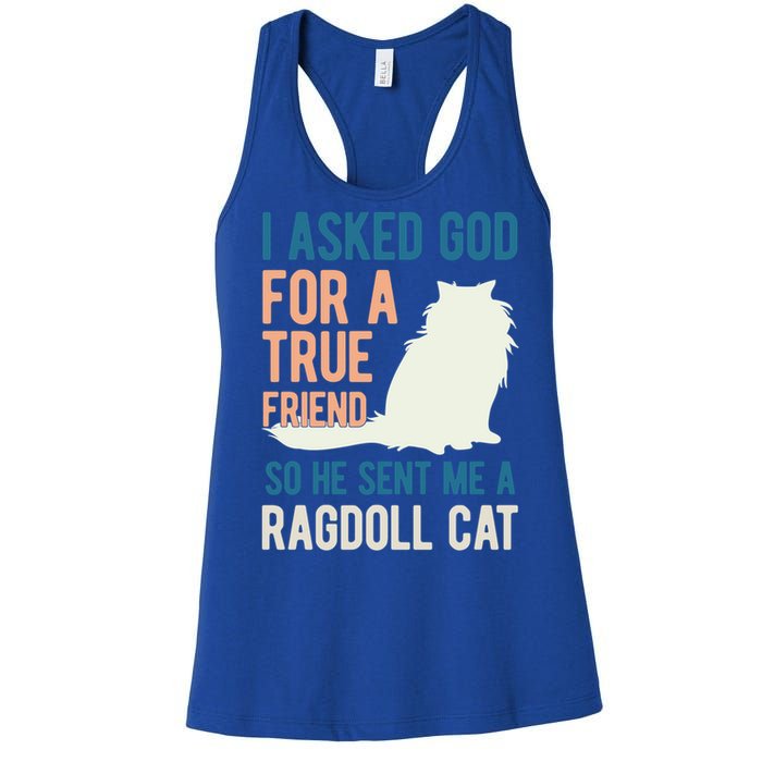 Ragdoll Cat Lover Kitty Kitten Mom Dad Gift Women's Racerback Tank