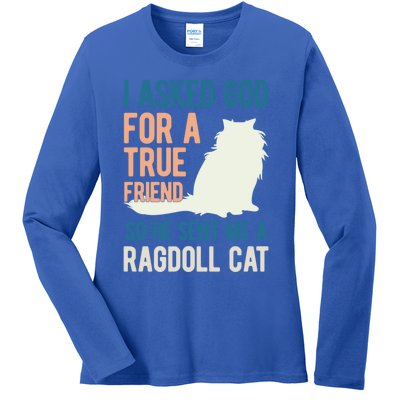 Ragdoll Cat Lover Kitty Kitten Mom Dad Gift Ladies Long Sleeve Shirt