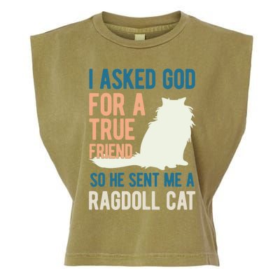 Ragdoll Cat Lover Kitty Kitten Mom Dad Gift Garment-Dyed Women's Muscle Tee