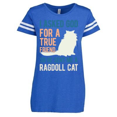 Ragdoll Cat Lover Kitty Kitten Mom Dad Gift Enza Ladies Jersey Football T-Shirt