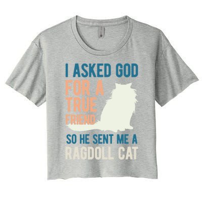 Ragdoll Cat Lover Kitty Kitten Mom Dad Gift Women's Crop Top Tee