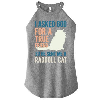 Ragdoll Cat Lover Kitty Kitten Mom Dad Gift Women's Perfect Tri Rocker Tank