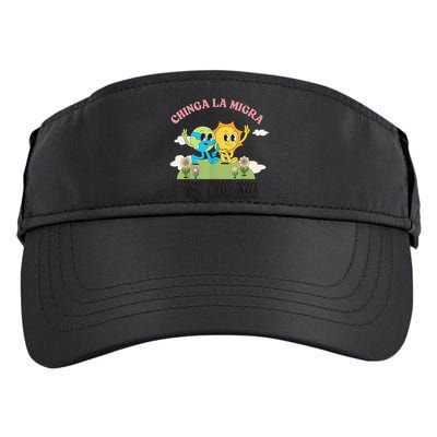 Retro Chinga La Migra Chinga Tu Maga Adult Drive Performance Visor