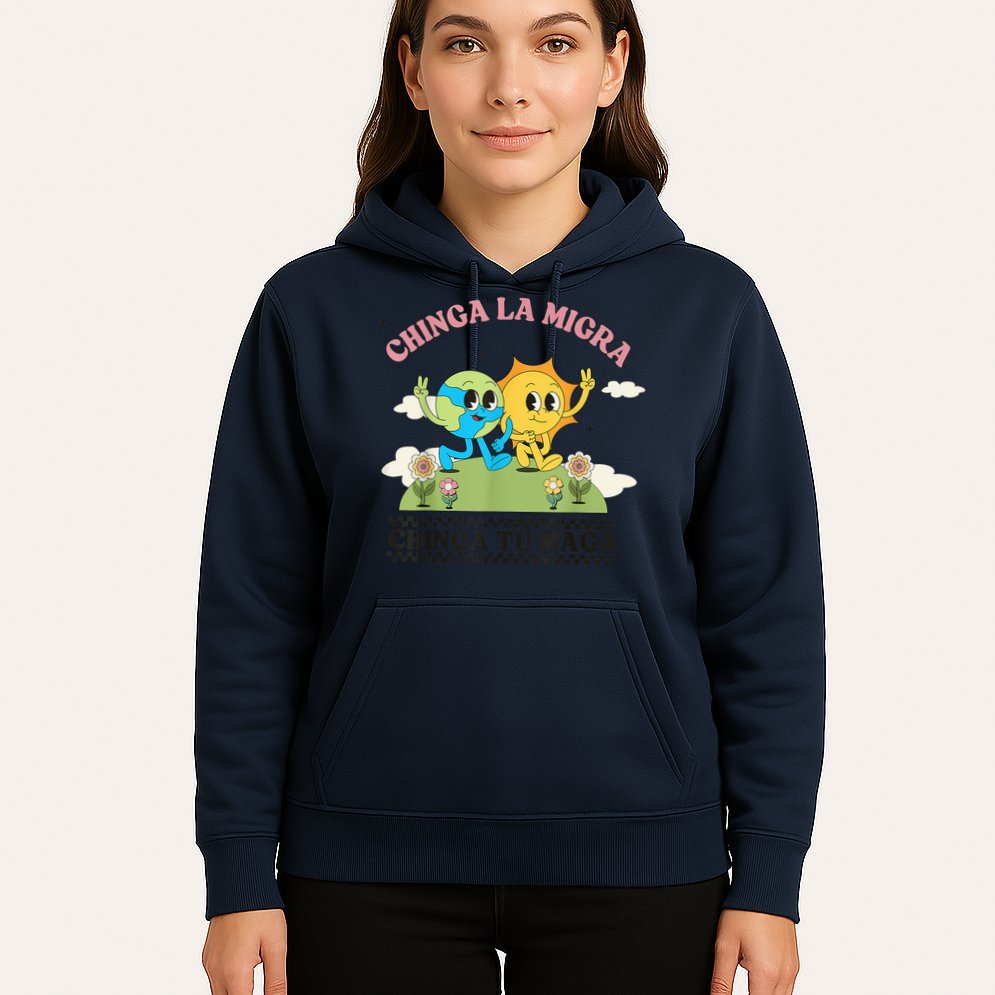 Retro Chinga La Migra Chinga Tu Maga Hoodie