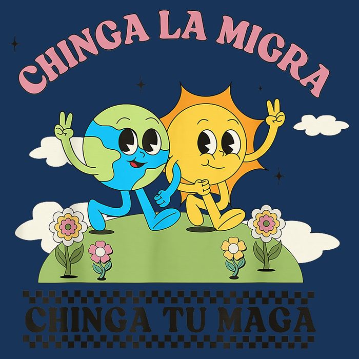 Retro Chinga La Migra Chinga Tu Maga Drawstring Bag
