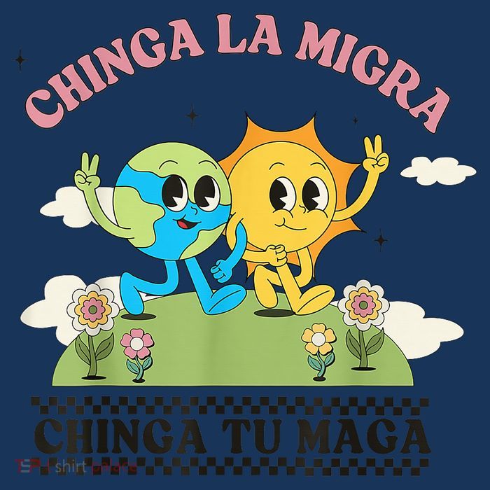 Retro Chinga La Migra Chinga Tu Maga Flatbill Hat