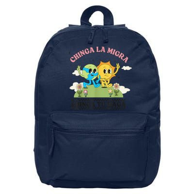 Retro Chinga La Migra Chinga Tu Maga 16 in Basic Backpack