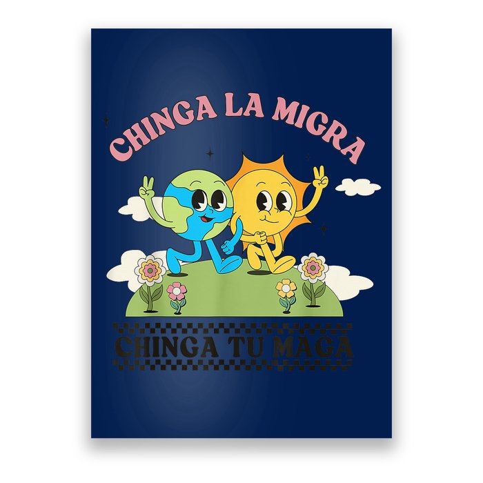 Retro Chinga La Migra Chinga Tu Maga Poster