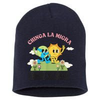 Retro Chinga La Migra Chinga Tu Maga Short Acrylic Beanie