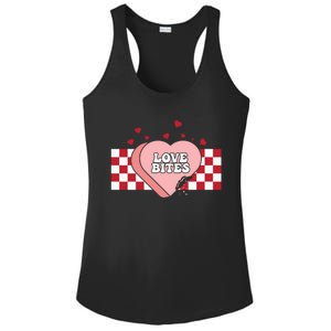 Retro Checkered Love Bites Heart Happy Valentines Day Couple Great Gift Ladies PosiCharge Competitor Racerback Tank