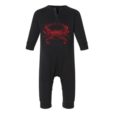 Red Crab, Love Red Crab Infant Fleece One Piece