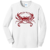 Red Crab, Love Red Crab Kids Long Sleeve Shirt