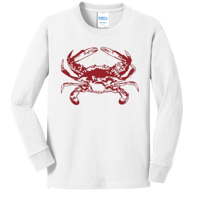 Red Crab, Love Red Crab Kids Long Sleeve Shirt