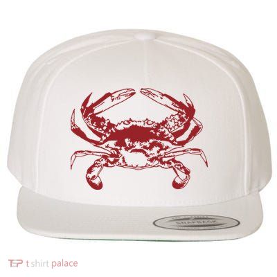 Red Crab, Love Red Crab Wool Snapback Cap