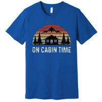 Retro Cabin Life Camping On Cabin Time Premium T-Shirt