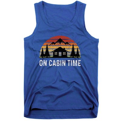 Retro Cabin Life Camping On Cabin Time Tank Top