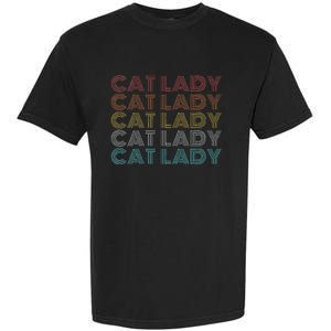 Retro Cat Lady Funny 2024 President Kamala Harris Garment-Dyed Heavyweight T-Shirt