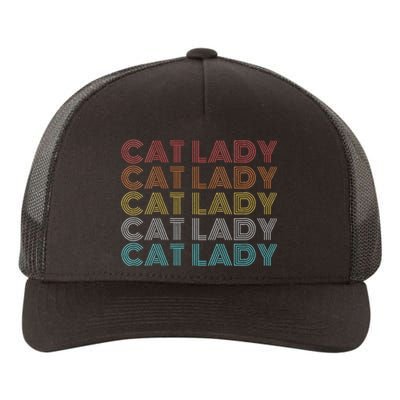 Retro Cat Lady Funny 2024 President Kamala Harris Yupoong Adult 5-Panel Trucker Hat