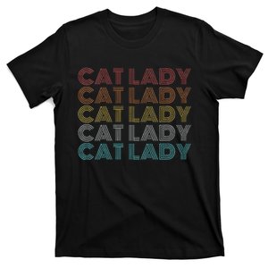 Retro Cat Lady Funny 2024 President Kamala Harris T-Shirt