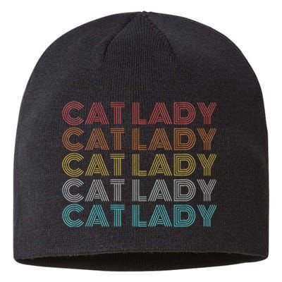 Retro Cat Lady Funny 2024 President Kamala Harris Sustainable Beanie