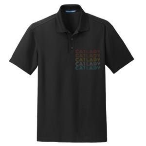 Retro Cat Lady Funny 2024 President Kamala Harris Dry Zone Grid Polo