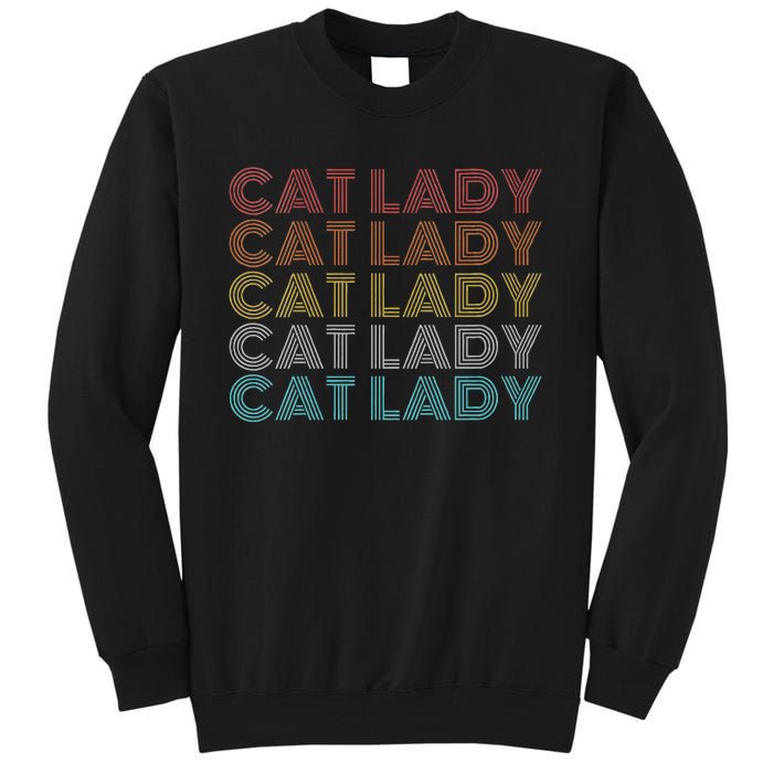 Retro Cat Lady Funny 2024 President Kamala Harris Tall Sweatshirt