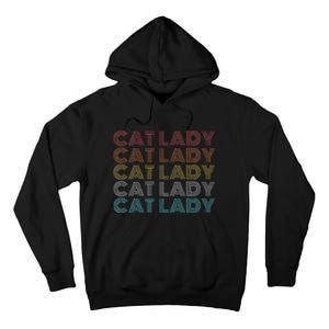 Retro Cat Lady Funny 2024 President Kamala Harris Tall Hoodie