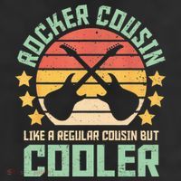 Rocker Cousin Like A Regular Cousin But Cooler 7 Panel Mesh Trucker Snapback Hat
