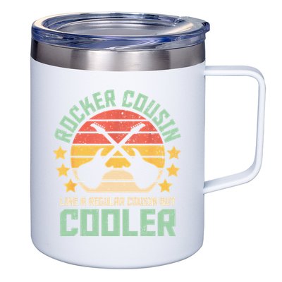 Rocker Cousin Like A Regular Cousin But Cooler 12oz Stainless Steel Coffee Mug