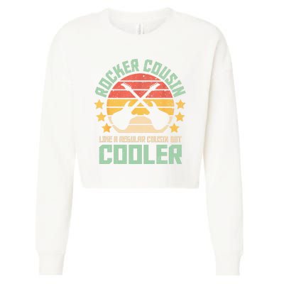 Rocker Cousin Like A Regular Cousin But Cooler Cropped Pullover Crew