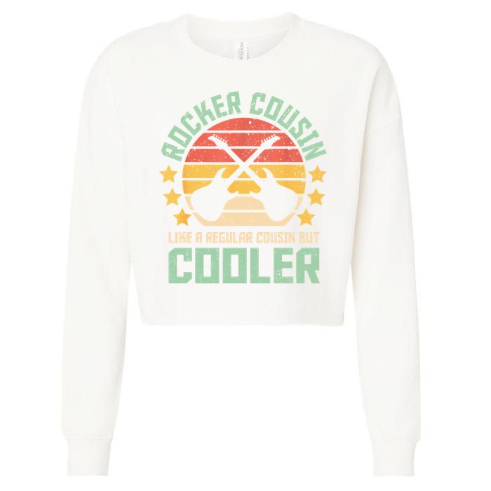 Rocker Cousin Like A Regular Cousin But Cooler Cropped Pullover Crew