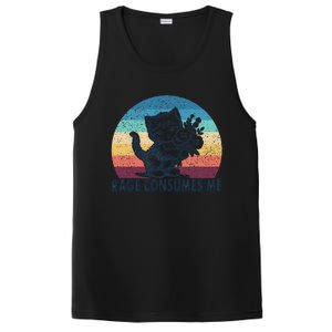 Rage Consumes Me Cat Flower Cute Kitty Cat Meme PosiCharge Competitor Tank