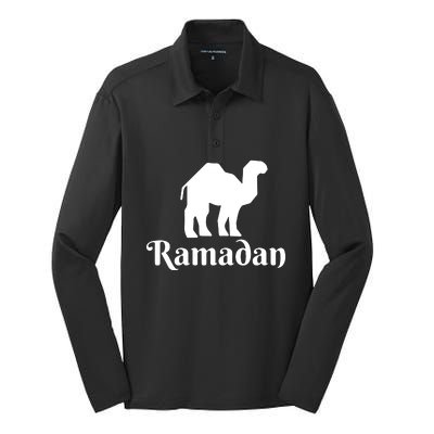 Ramadan Camel Muslim Gift Ramadan Mubarak Silk Touch Performance Long Sleeve Polo