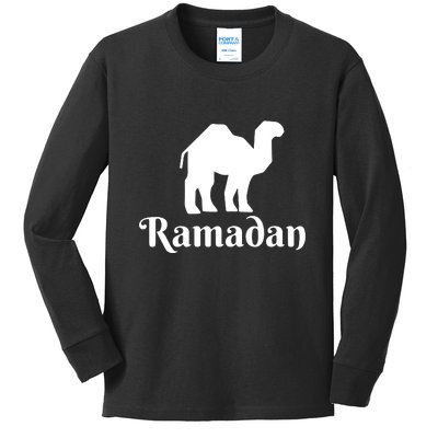 Ramadan Camel Muslim Gift Ramadan Mubarak Kids Long Sleeve Shirt