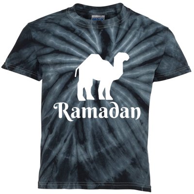 Ramadan Camel Muslim Gift Ramadan Mubarak Kids Tie-Dye T-Shirt