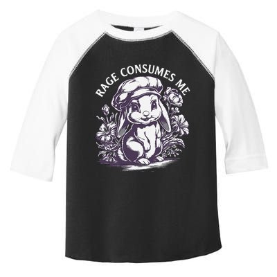 Rage Consumes Me Cute Funny Baby Bunny Flower Meme Toddler Fine Jersey T-Shirt