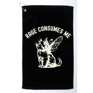 Rage Consumes Me Cat Flower Cute Kitty Cat Meme Platinum Collection Golf Towel