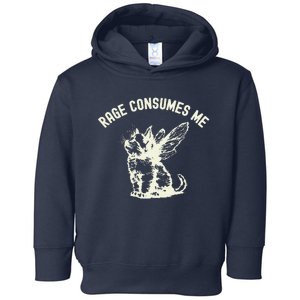 Rage Consumes Me Cat Flower Cute Kitty Cat Meme Toddler Hoodie