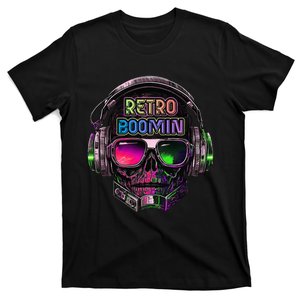 Retro Cool Music Skull Design Apparel T-Shirt